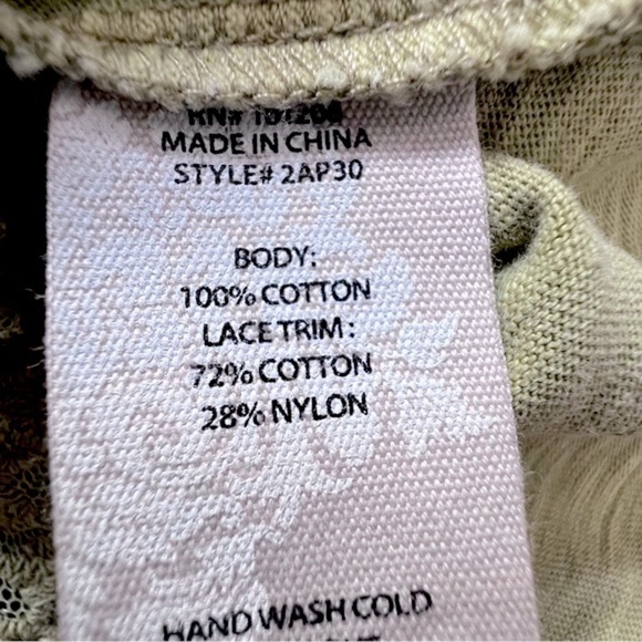 NEW Soft Surroundings Linley Green Asymmetrical Lace Hemline Tunic XS - Picture 10 of 11